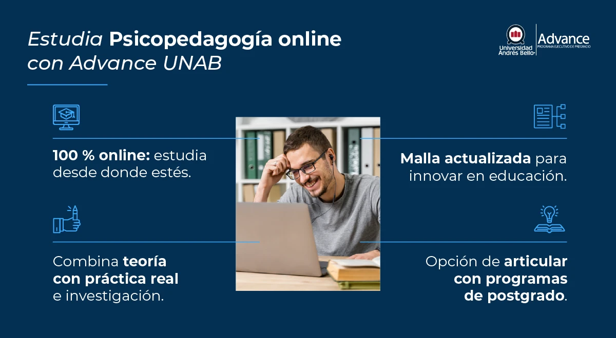 Psicopedagogía online con Advance UNAB.