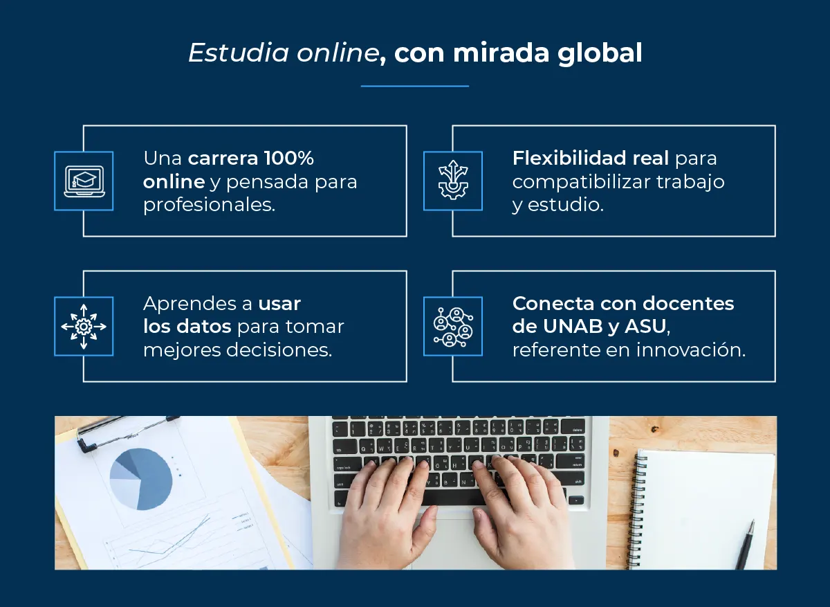 Carrera flexible, 100% online y conectada con ASU.